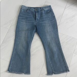 Michael Kors Blue Flare Wide Leg Jeans